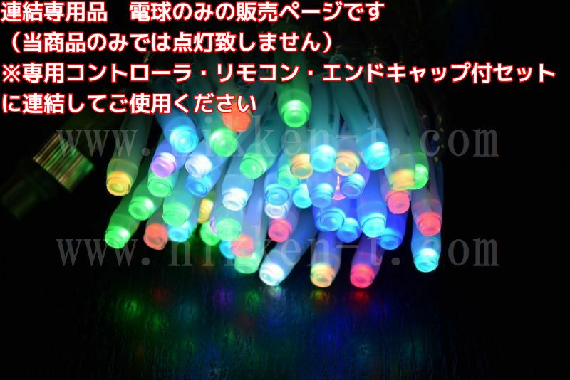 電球のみ※ AC 2芯制御 RGB LEDストリング、プロ仕様(V4)、10m、99球、シルバーコード