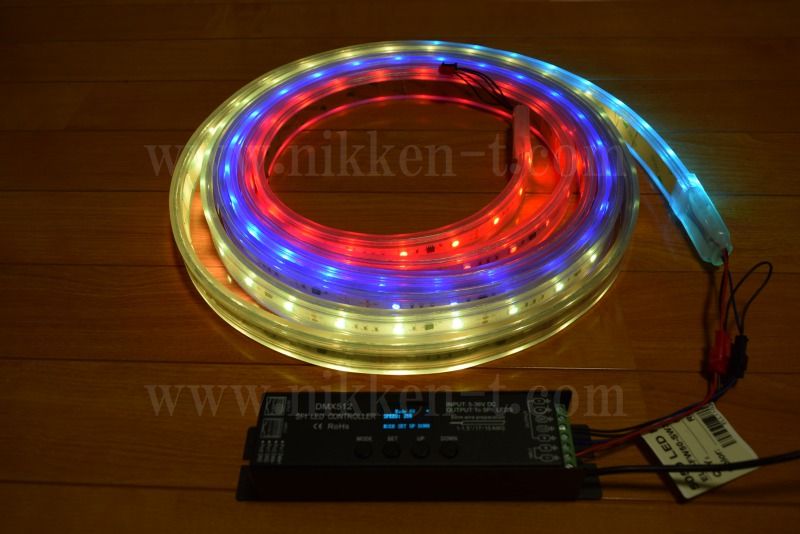 ※電源・コントローラ別売り※　SPI対応LEDテープライトSMD5050型、3球1アドレス、DC12V、TM1804、幅23mm、5ｍ　RGB、150球