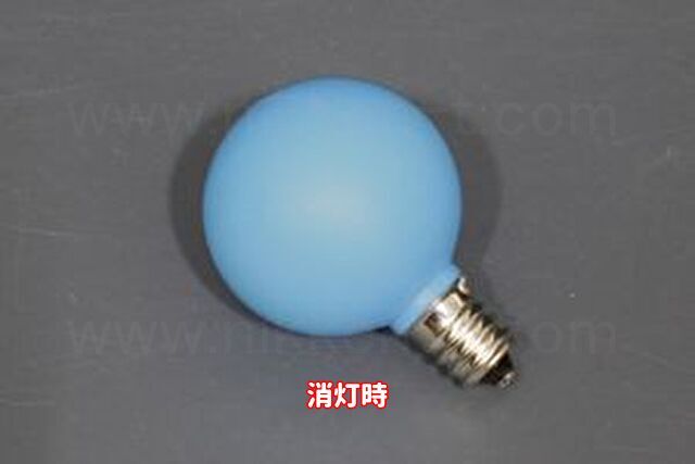 G40型LEDミニボール電球、E12ソケット用、青、1球（ソケット付コード別売り）