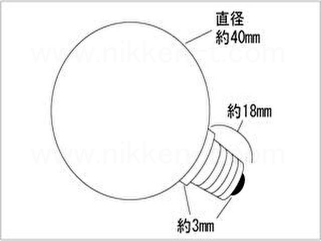 G40型LEDミニボール電球、E12ソケット用、ピンク、1球（ソケット付コード別売り）